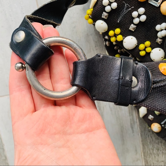 Chloe Beaded Studded Heavy Leather Big Hobo Slouchy Bag - Picture 12 of 16